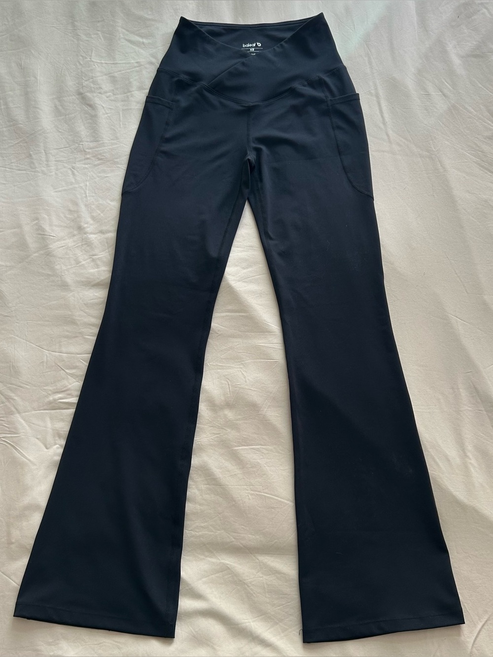 Baleaf high waisted black flare yoga pant leggings with pockets